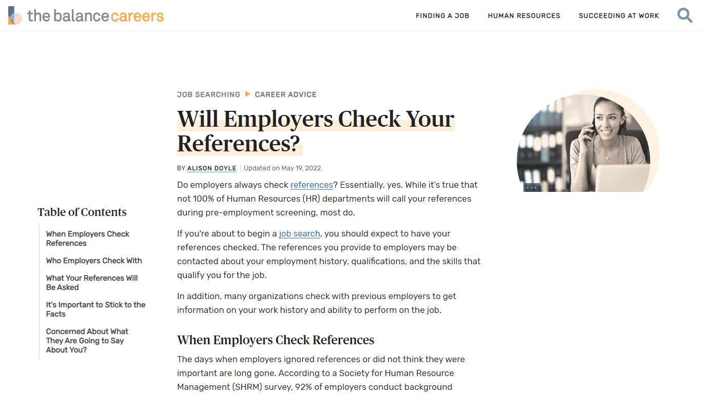 Will Employers Check Your References? - The Balance Careers